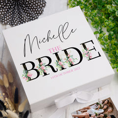 ukgiftstoreonline Personalised Bride Wedding Keepsake Memory Box Gift
