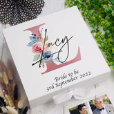 Personalised Any Name Pink Monogram Sentiment Keepsake Memory Box