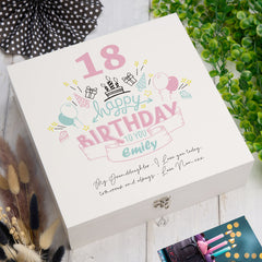 ukgiftstoreonline Personalised Any Age Happy Birthday Gift For Her Keepsake Memory Box