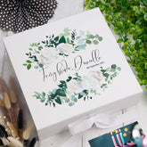 ukgiftstoreonline Personalised Any Title Flowers Keepsake Memory Box Gift