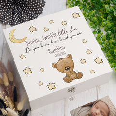 ukgiftstoreonline Personalised Baby Gift Keepsake Memory Box Twinkle Twinkle Little Star