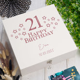 ukgiftstoreonline Personalised Any Age Birthday Gift Keepsake Memory Box Star Design 18th, 21st, 30th, 40th, 50th, 60th
