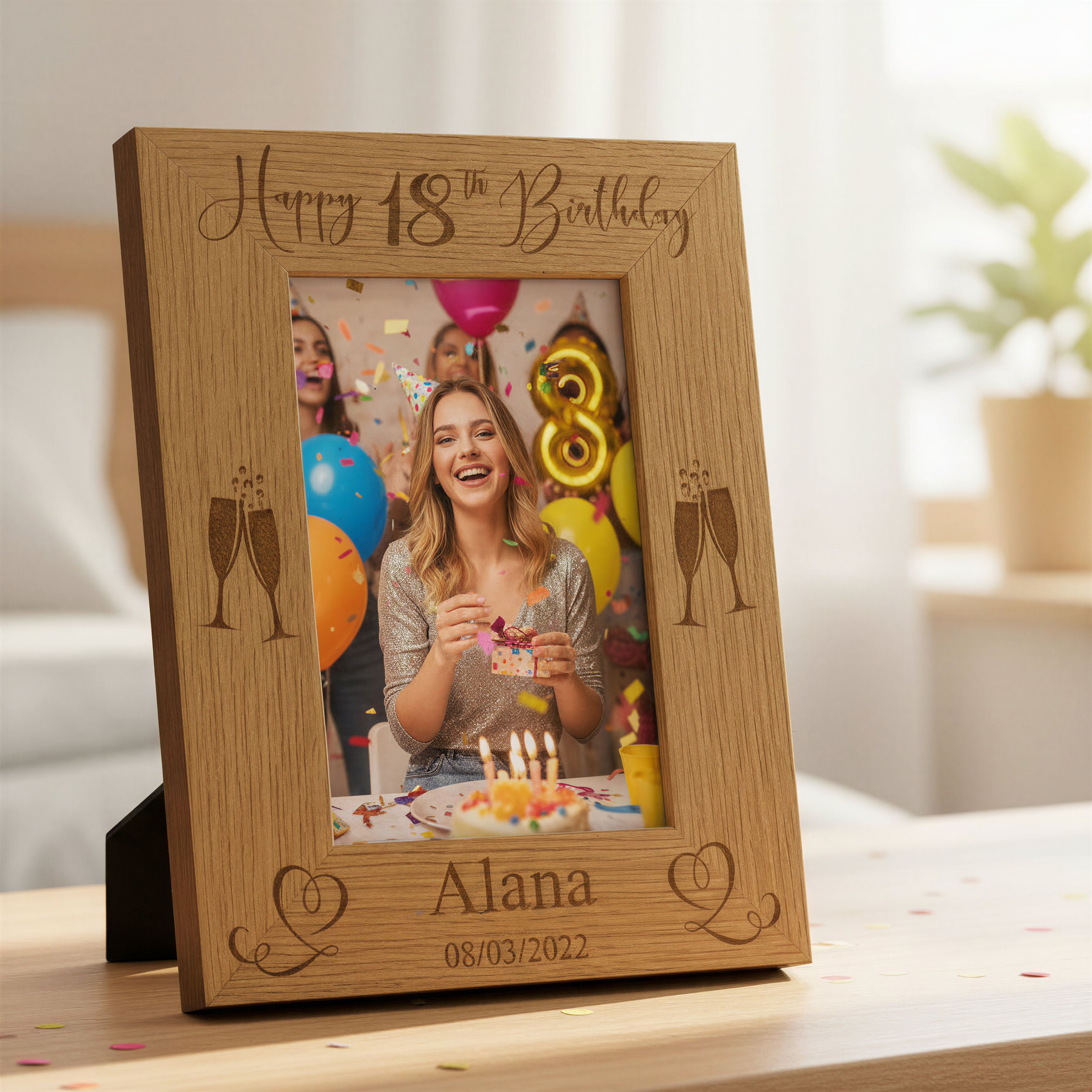 Personalised Birthday Photo Frame, Portrait Milestone Gift 13th Birthday Photo Frame ukgiftstoreonline