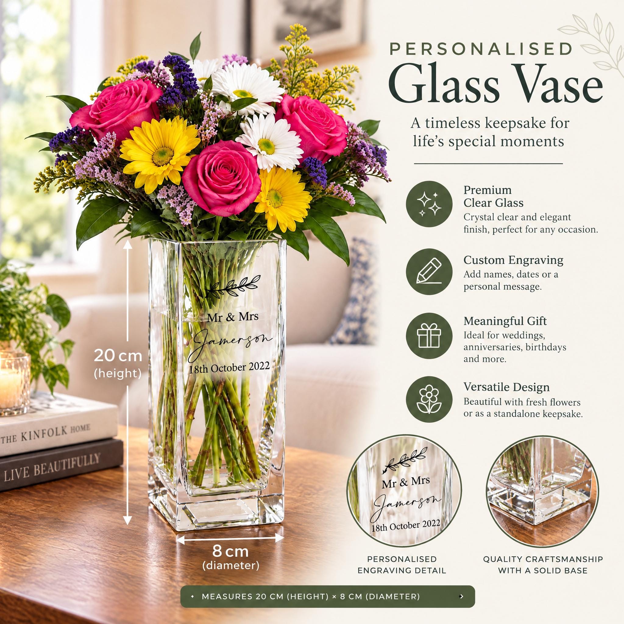 a vase of flowers sitting on a table