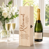 Personalised Retirement Champagne or Wine Bottle Holder Gift Personalised Wine Glasses ukgiftstoreonline