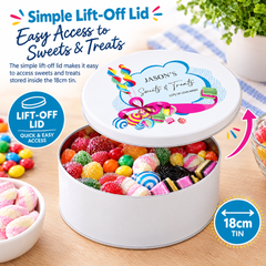 Personalised Any Name Sweet Storage Tin Gift Storage Tin ukgiftstoreonline
