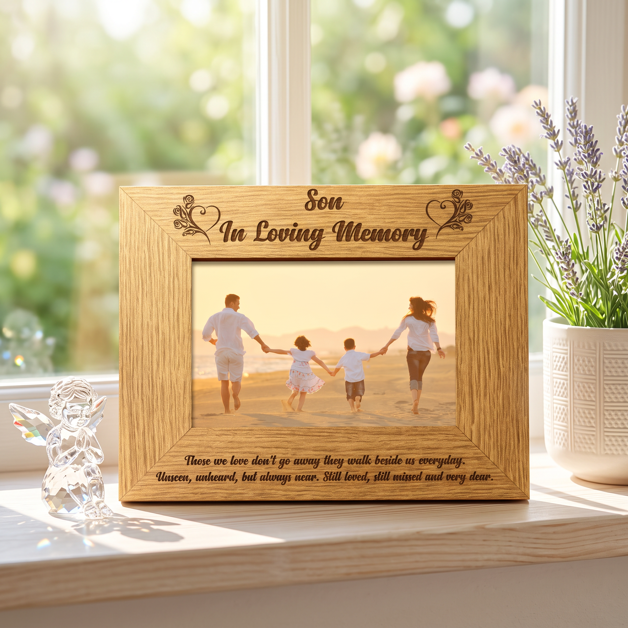 Son Memorial Remembrance Engraved Wooden Photo Frame Son Photo Frame ukgiftstoreonline