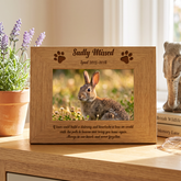 Personalised Sadly Missed Rabbit Remembrance Memorial Wooden Photo Frame Photo Frame ukgiftstoreonline