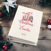 Personalised Baby Girl's First Christmas Photo Album Slip In Sleeves 100 x 6x4 Capacity