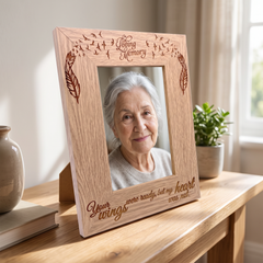 In Loving Memory Remembrance Memorial Portrait Oak Wood Finish Photo Frame Photo Frame ukgiftstoreonline