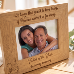 Wedding Memorial Picture Frame for Dad Father of Bride Memories Photo Frame ukgiftstoreonline