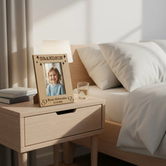 Personalised Grandson Portrait Wooden Photo Frame Gift Grandson Photo Frame ukgiftstoreonline