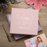 30th Birthday Pink Photo Album Gift For Her With Present Design photo album ukgiftstoreonline