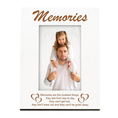 Memories Are The Loveliest Things White Wooden Photo Frame Gift
