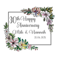 Personalised Any Anniversary Candle Gift 1st, 5th, 10th, 25th, 30th, 40th, 50th, 60th