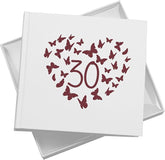 30th Birthday White Photo Album Gift With Butterflies 50 x 6x4 Photos Pack of 5 Wholesale Trade photo album ukgiftstoreonline