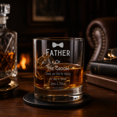 Engraved Personalised Father of The Groom Whiskey Glass Personalised Whiskey Glass ukgiftstoreonline
