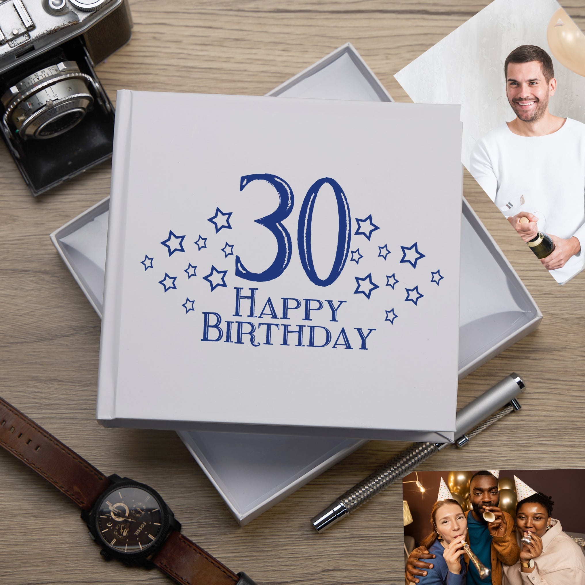 30th Birthday White Photo Album Gift For Him 50 x 6" x 4" Photos Pack of 5 Wholesale Trade Birthday Photo Album ukgiftstoreonline