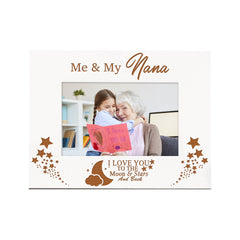 Me and My Nana Love You To The Moon White Photo Frame Gift