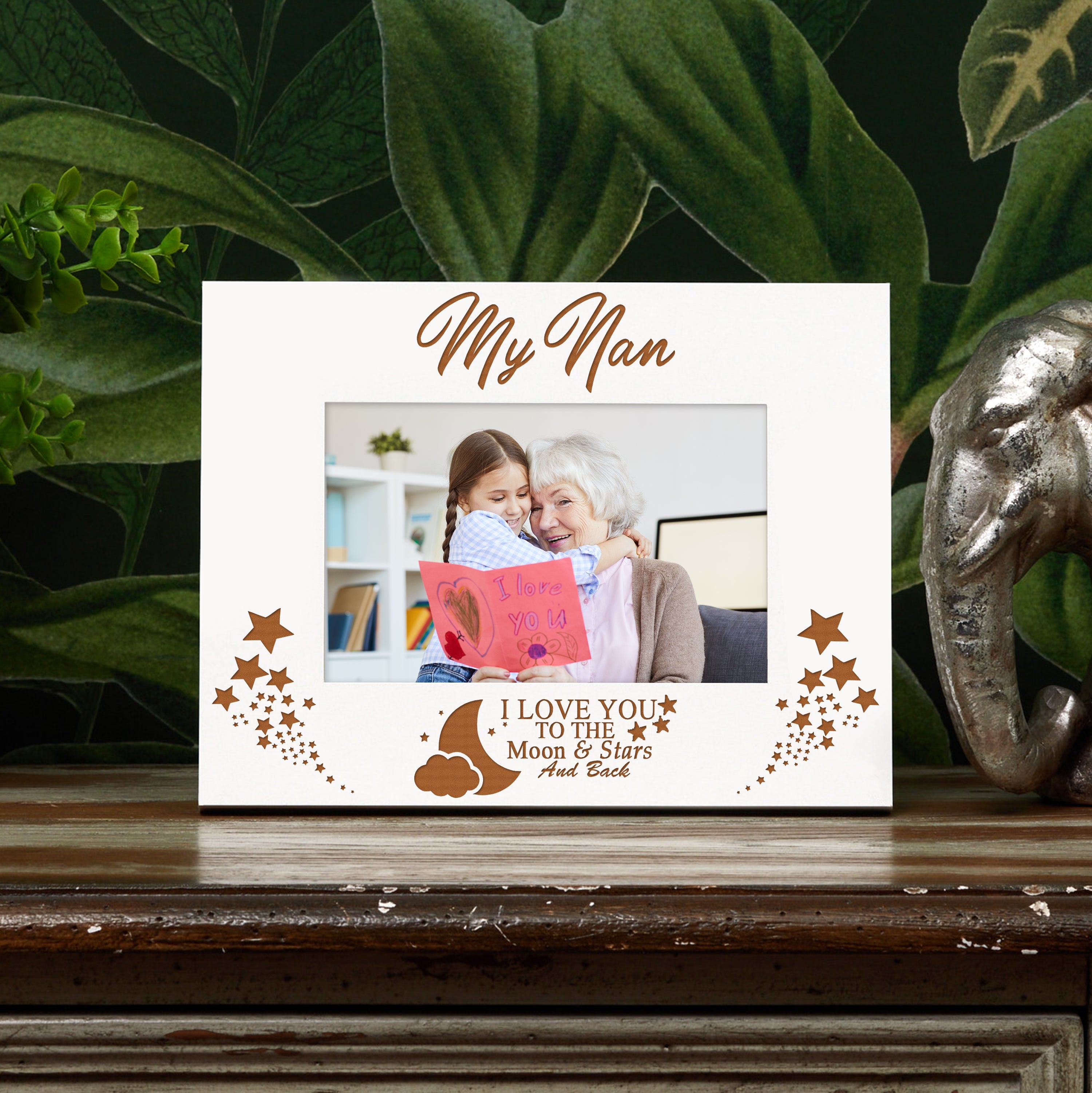 My Nan Love You To The Moon White Photo Frame Gift Gran Photo Frame ukgiftstoreonline