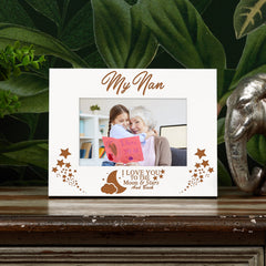 My Nan Love You To The Moon White Photo Frame Gift Gran Photo Frame ukgiftstoreonline