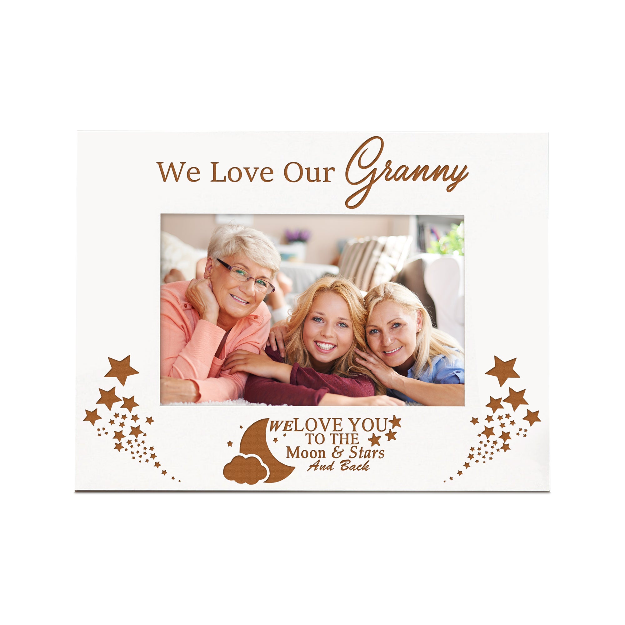 We Love Our Granny White Wooden Photo Frame Gift Photo Frame ukgiftstoreonline