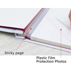 Personalised Large Linen Cover Wedding Photo Album Rose Gold Heart