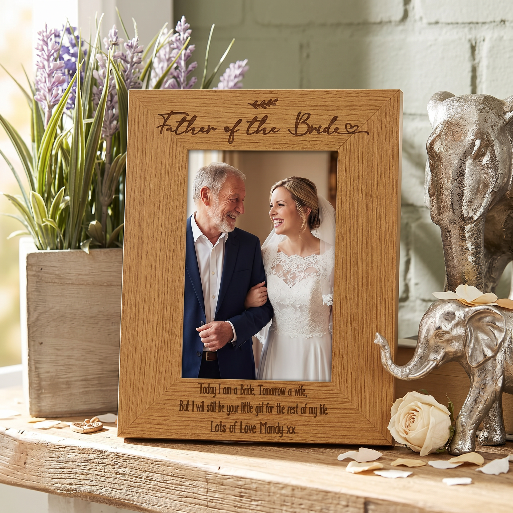 Personalised Father Of The Bride Wedding Photo Picture Frame Portrait Photo Frame ukgiftstoreonline