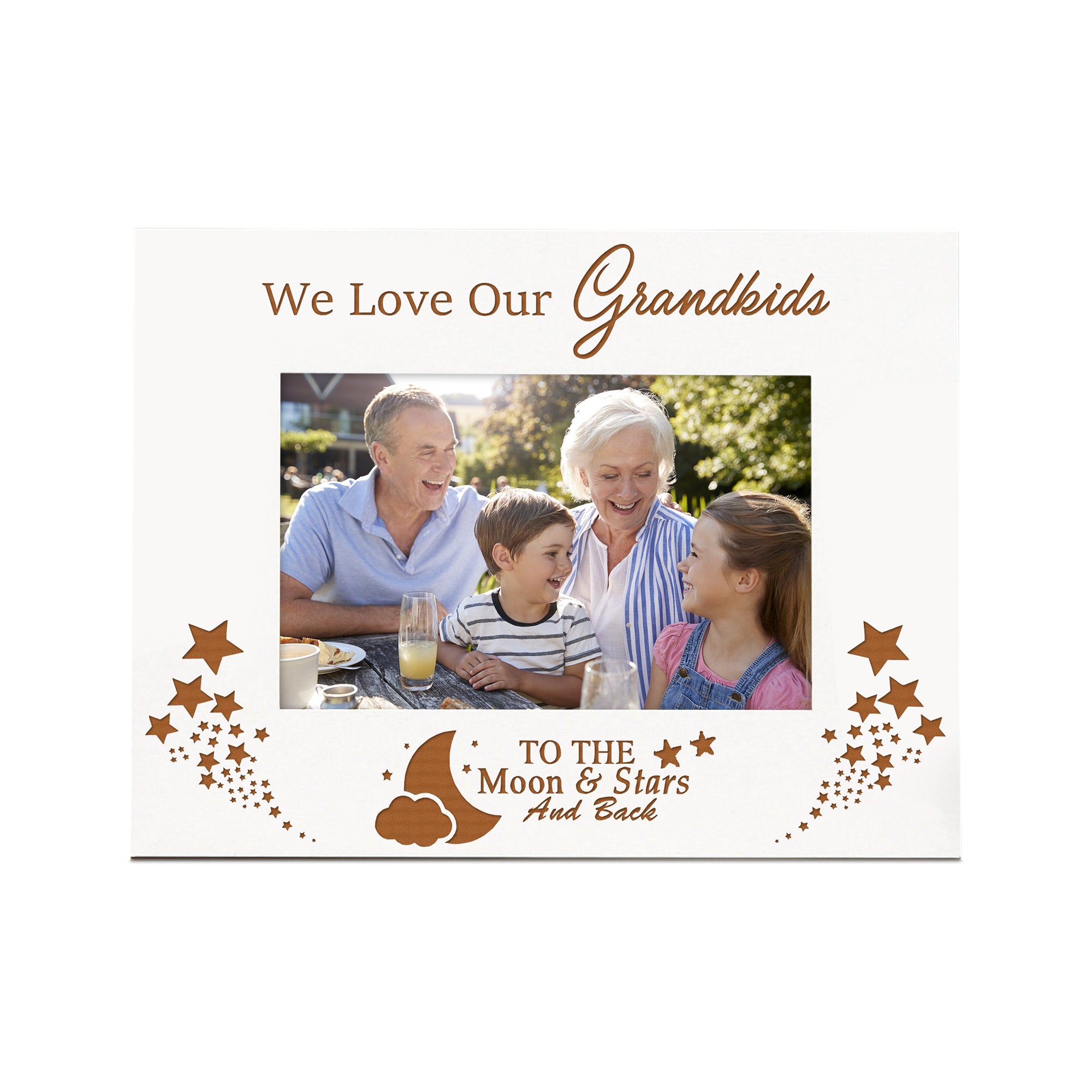 We Love Our Grandkids White Wooden Photo Frame Gift Photo Frame ukgiftstoreonline