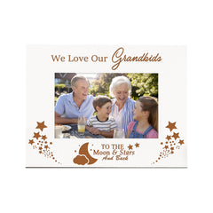 We Love Our Grandkids White Wooden Photo Frame Gift