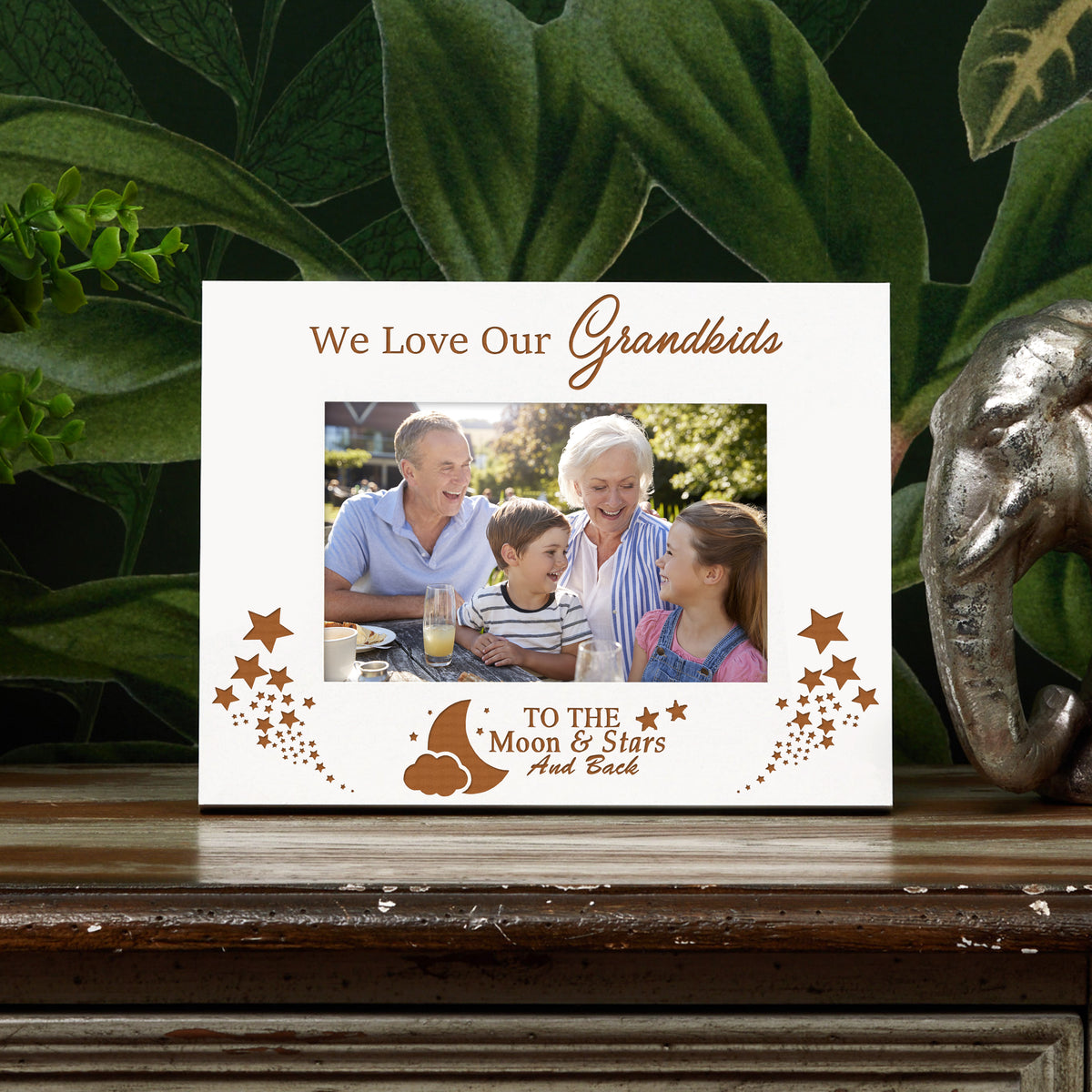 We Love Our Grandkids White Wooden Photo Frame Gift