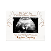 For Dad To Be White Wooden Baby Scan Photo Frame Gift