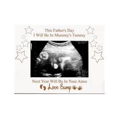 Baby Scan Photo Frame – White Wooden 6x4 Keepsake Gift For Dad To Be Photo Frame ukgiftstoreonline