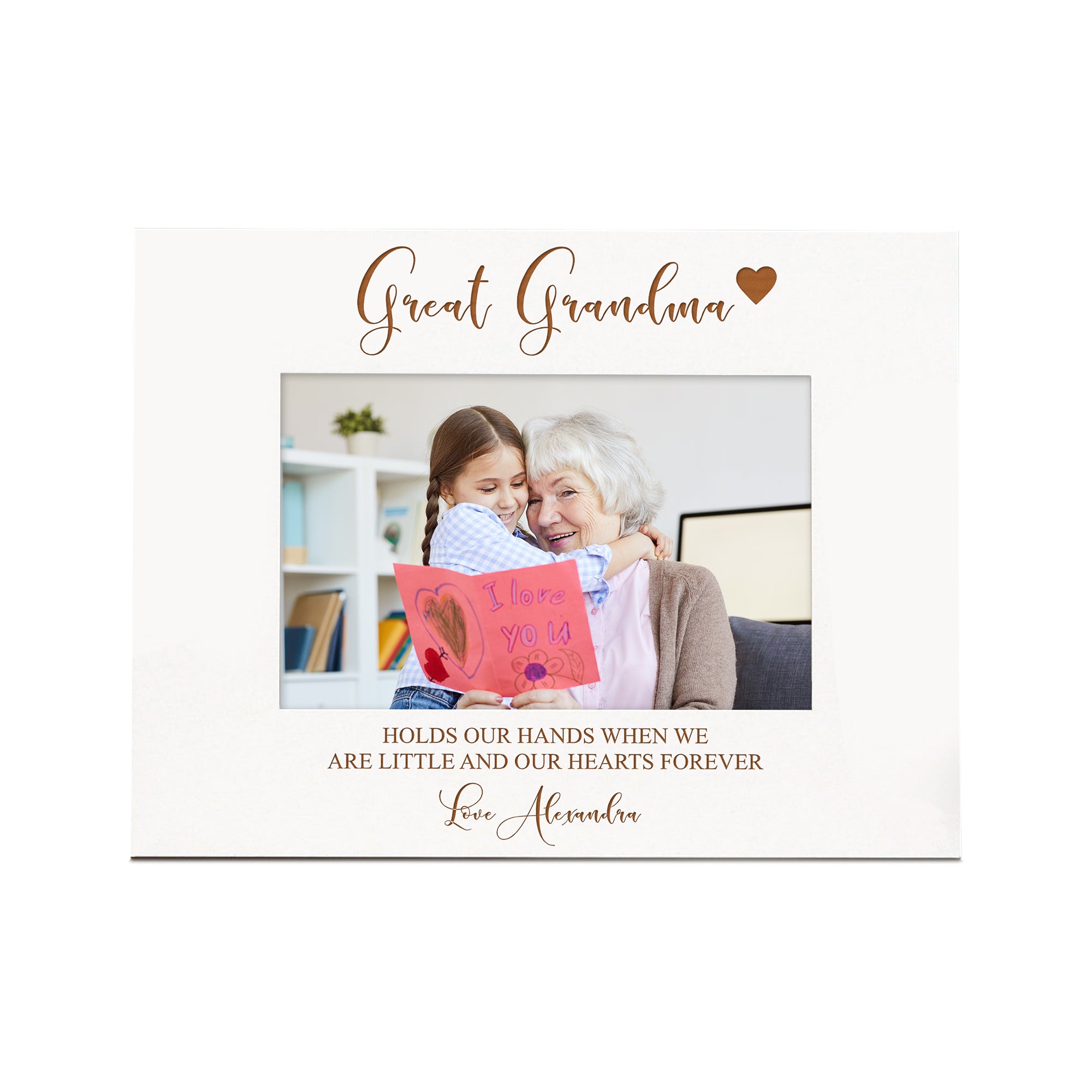 Personalised Great Grandma White Wooden Photo Frame Gift Family Photo frame ukgiftstoreonline