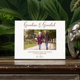 Personalised Grandma and Grandad White Wooden Photo Frame Gift Family Photo frame ukgiftstoreonline
