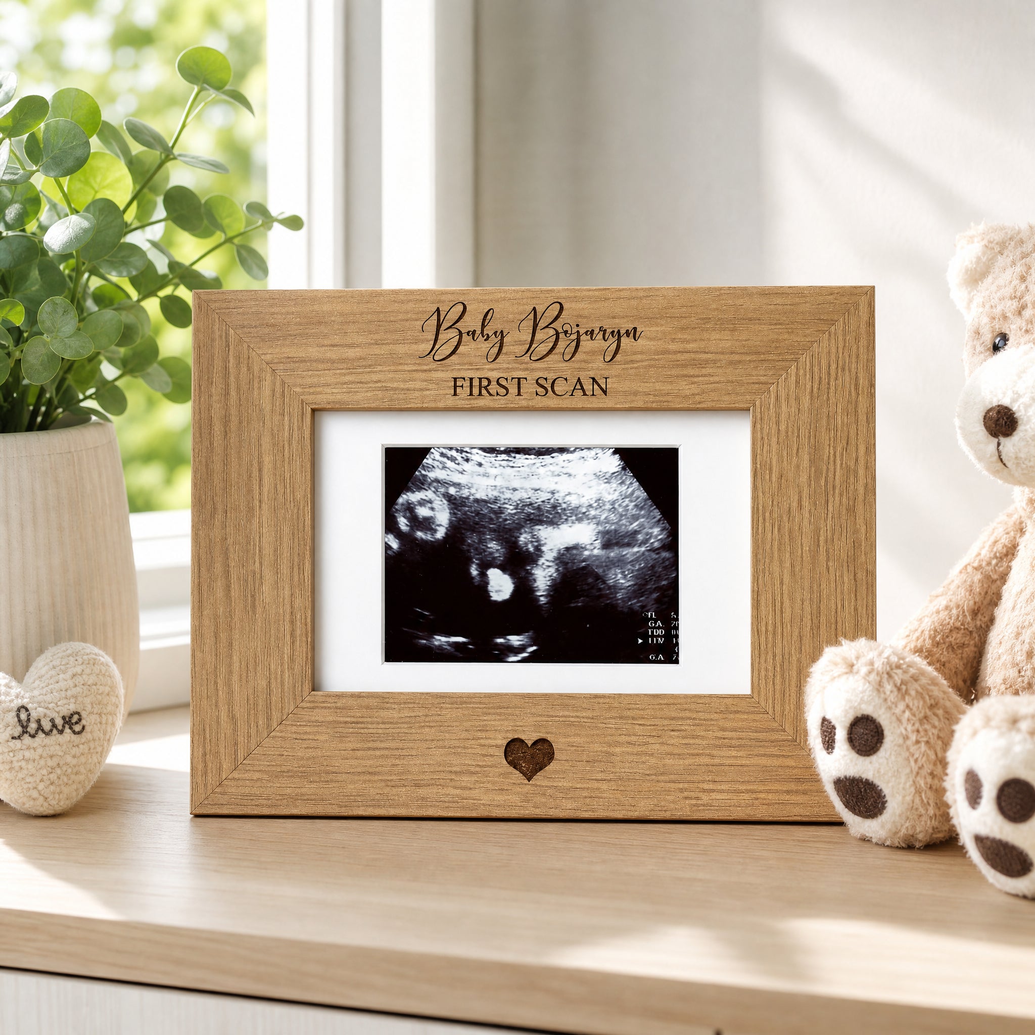 Personalised Baby Scan Frame, First Scan Photo Frame With Stand Photo Frame ukgiftstoreonline