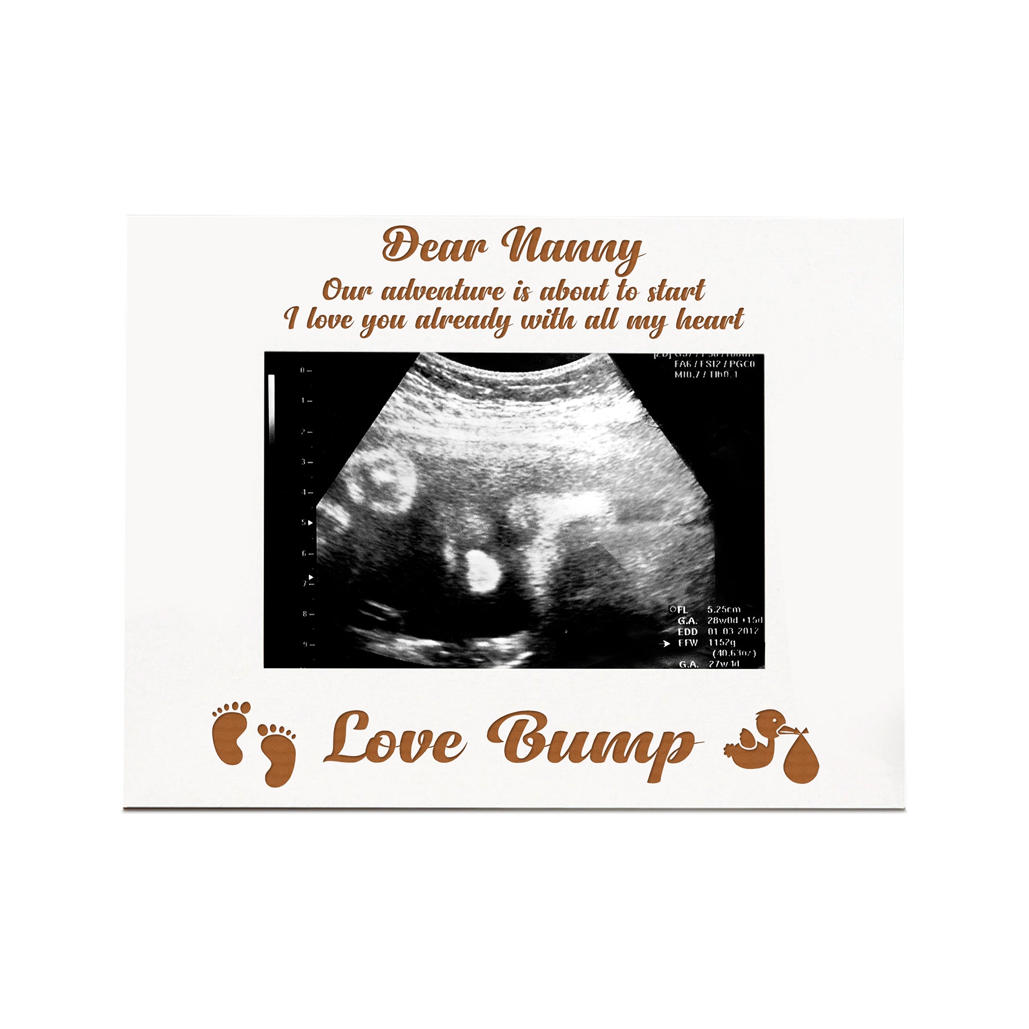 New Baby Pregnancy Scan White Wooden Photo Frame Nanny Gift Photo Frame ukgiftstoreonline