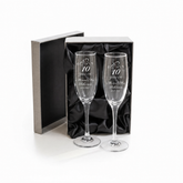 10th Anniversary Gift Personalised Engraved Champagne Flutes x 2 Personalised Champagne Glasses ukgiftstoreonline