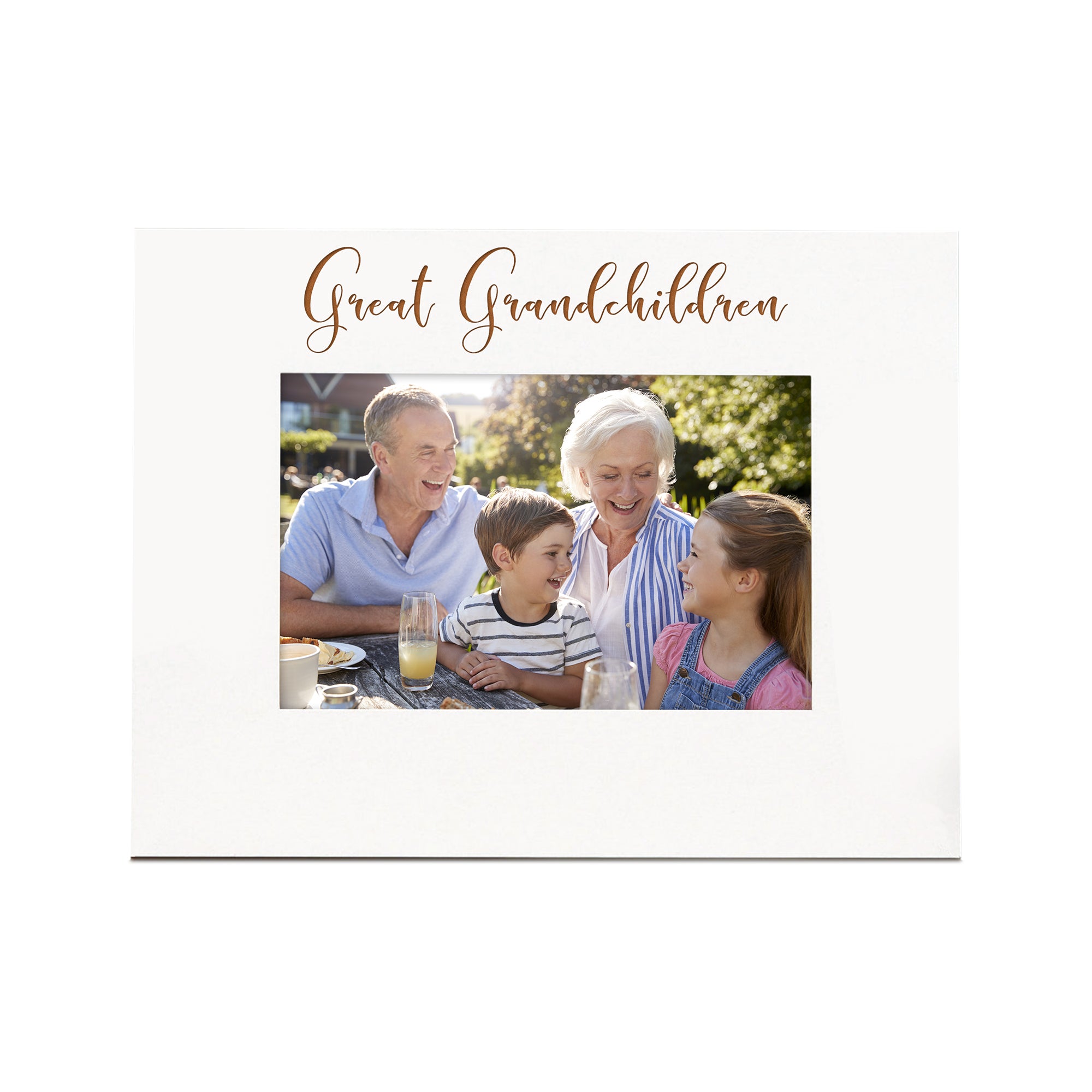 Great Grandchildren White Wooden Engraved Photo Frame Gift Family Photo frame ukgiftstoreonline