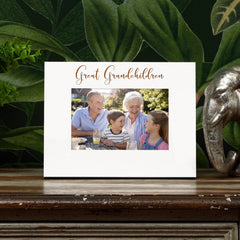 Great Grandchildren White Wooden Engraved Photo Frame Gift Family Photo frame ukgiftstoreonline