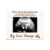 New Baby Pregnancy Scan White Wooden Photo Frame Great Grandparents Gift
