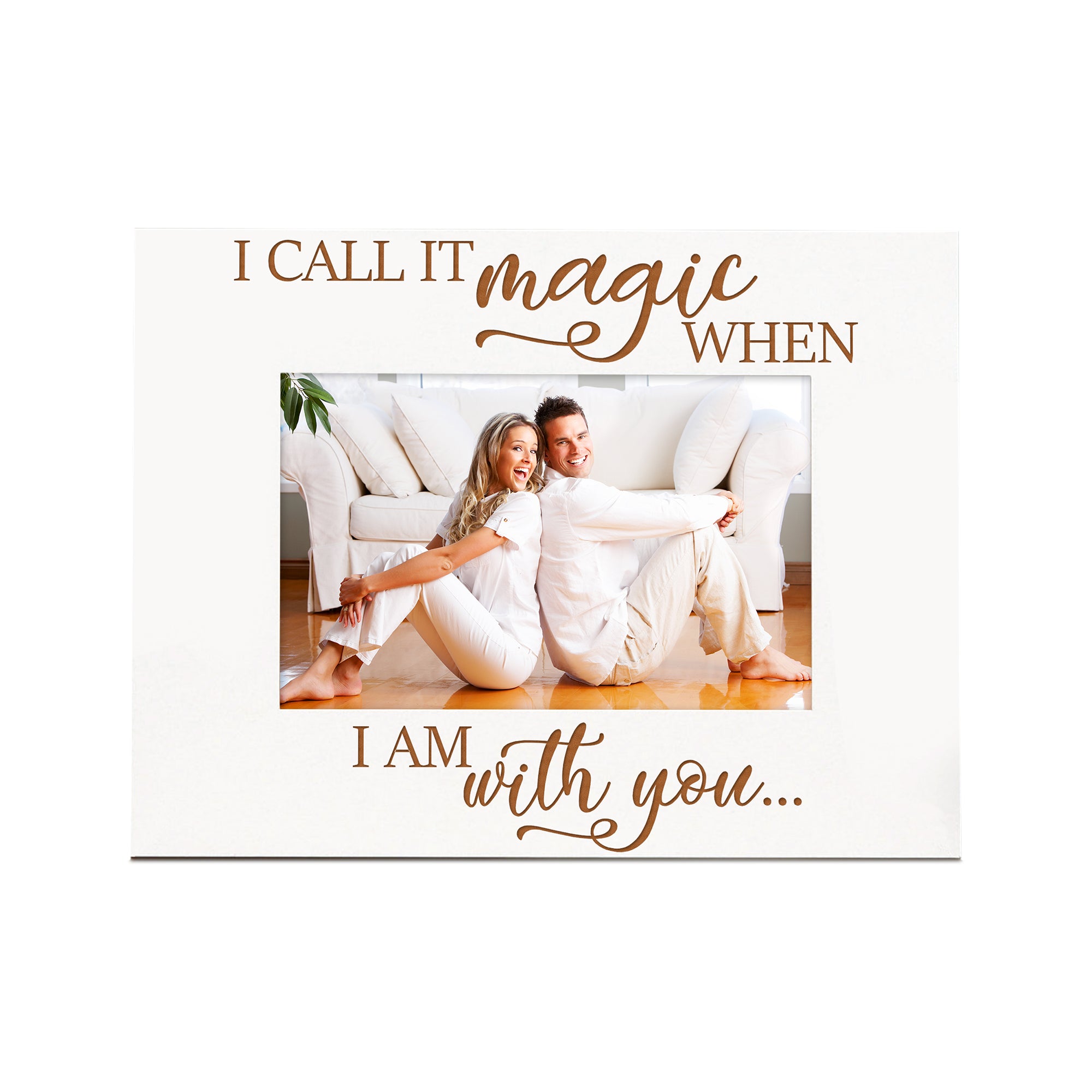 Love Themed I Call It Magic Engraved White Wooden Photo Frame Gift Family Photo frame ukgiftstoreonline