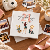 Personalised Birthday Photo Album, Any Age Female Character Birthday Photo Album ukgiftstoreonline