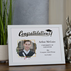 Personalised Congratulations Graduation Photo Frame Gift With Your Own Photo