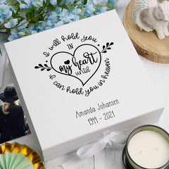 ukgiftstoreonline Personalised I will hold you in my heart Memorial Remembrance Keepsake Memory Box Gift