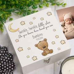 ukgiftstoreonline Personalised Baby Gift Keepsake Memory Box Twinkle Twinkle Little Star