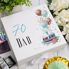 Personalised 70th Birthday Gifts For Him Keepsake Memory Box