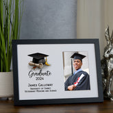 Personalised Graduation Photo Frame Gift With Hat and Scroll