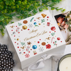 Personalised Christmas Eve Box With Decorative Design