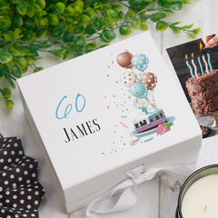 Personalised 60th Birthday Gifts For Him Keepsake Memory Box